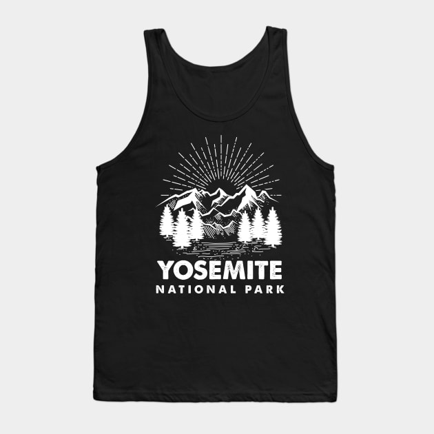 Yosemite National Park Retro Tank Top by roamfree